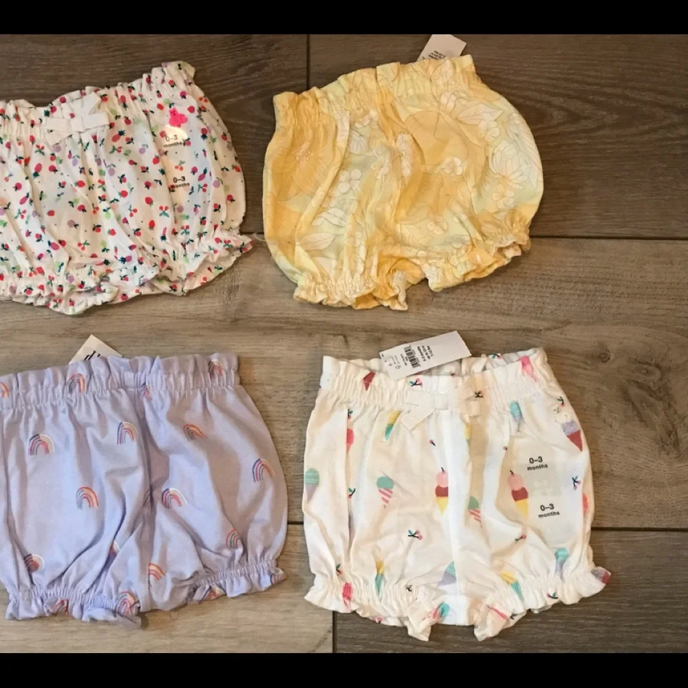 Baby Gap First 100% Organic Cotton Pull-On Shorts 0-3 Months  Set of (4 )   NWT